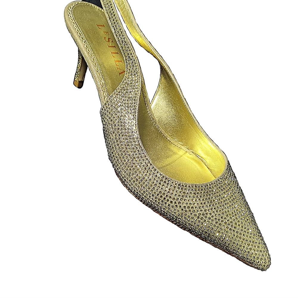Le Silla Stunning Crystal Slingbacks Pumps